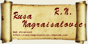 Rusa Nagraisalović vizit kartica